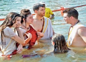 Foreigner devotees in Kumbh Mela Prayagraj
