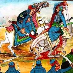 Maharana Pratap tearing apart Bahlol Khan