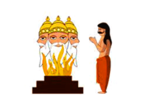 Bhagwan Brahmaji giving boon to King